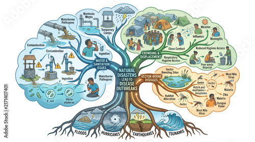 Natural Disasters Cause Disease Outbreaks Tree