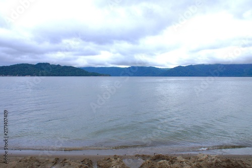 摩周阿寒国定公園の風景　屈斜路湖（砂湯）