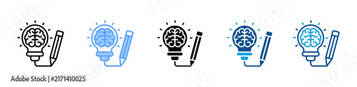 Creativity web icon with multiple style collection