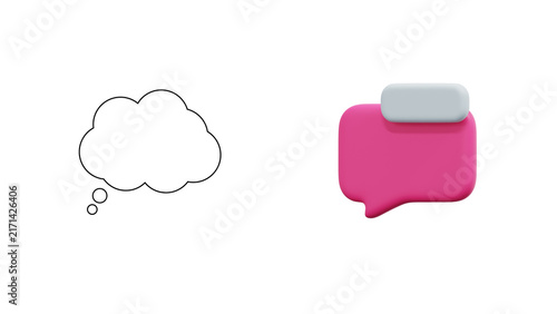 Bild auf Leinwand Chat icon isolated on transparent background