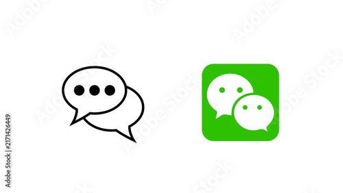 Bild auf Leinwand Chat icon isolated on transparent background
