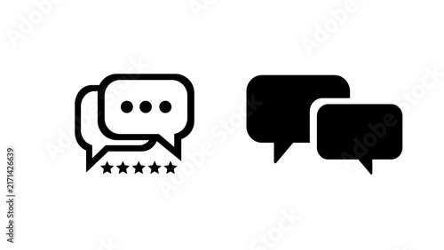 Cuadro en lienzo Chat icon isolated on transparent background