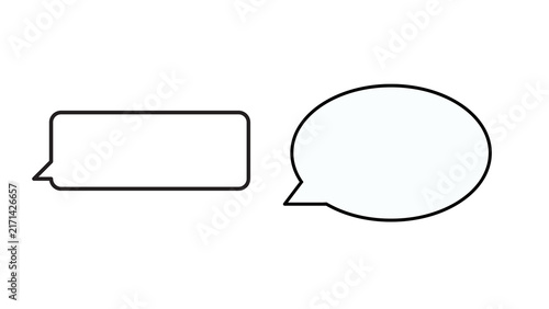 Cuadro en lienzo Chat icon isolated on transparent background