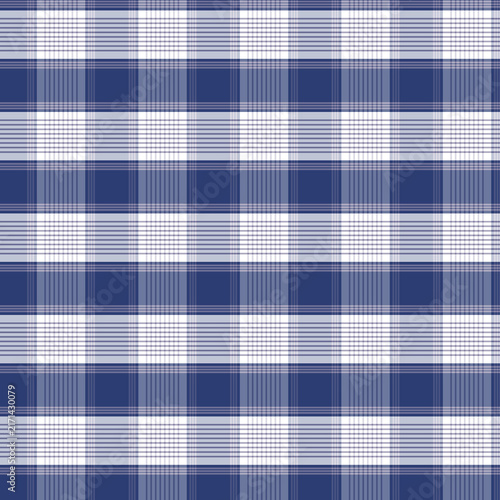 Tartan Plaid Pattern Background in Classic Royal Blue