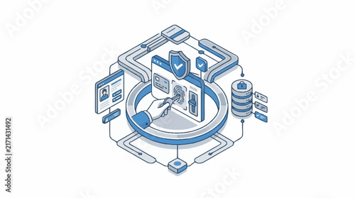 User authentication process handled securely through digital interface mechanisms.