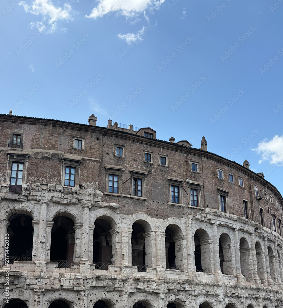 Obraz premium Theatre of Marcellus Ancient Roman Ruins Rome Italy