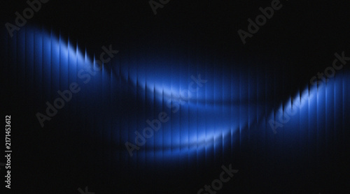 Abstract blue black smooth gradient ribbed glass backgrounds.