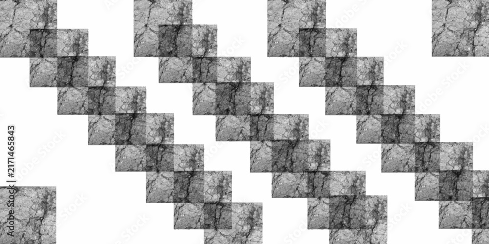 Fototapeta premium panoramic concrete wall background with scratches and cracks. gray concrete wall grunge wide background with distressed texture. White jacquard fabric with geometric woven pattern. 