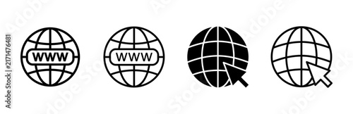 Web icon set. go to web icon. web click icon