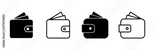 Wallet icon set. wallet vector icon