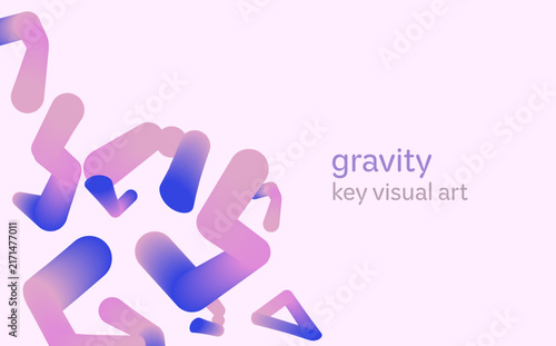 Abstract Geometric Science Background with Colorful Gradient Shapes