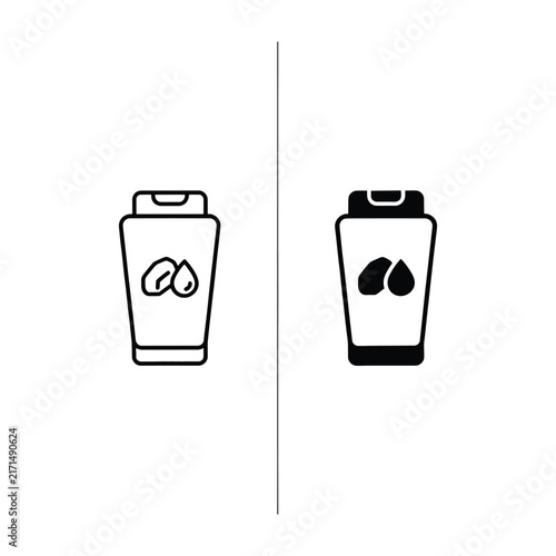 Foto Black and white of two stylized ghost characters cartoon