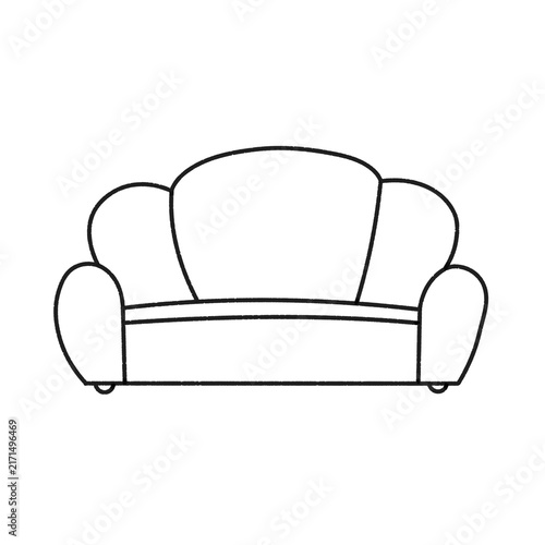 Photography Minimalist Hand Drawn Sofa Furniture Line Art Icon