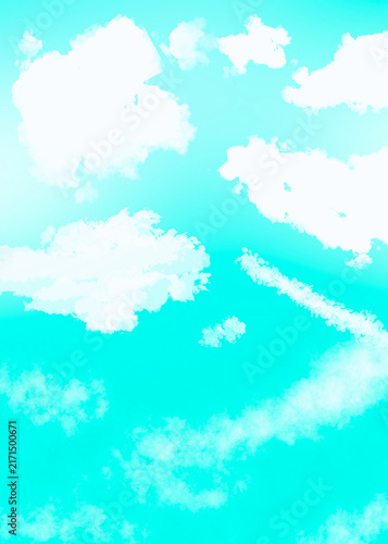 Canvas Print blue sky with clouds