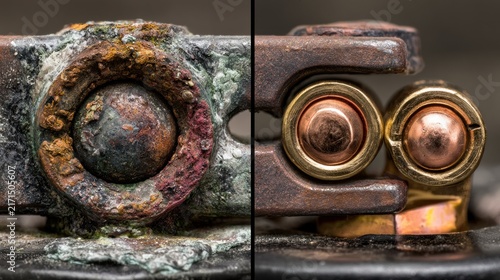 Corroded metal versus new ammunition a study in decay and freshness