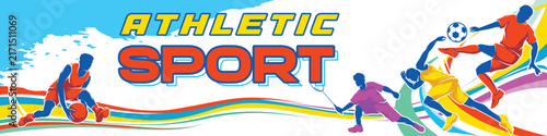 Sports Background Vector. International Sports Day Illustration. Graphic Design for the decoration of gift certificates, banners, and flyer
