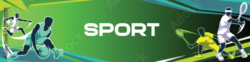 Sports Background Vector. International Sports Day Illustration. Graphic Design for the decoration of gift certificates, banners, and flyer