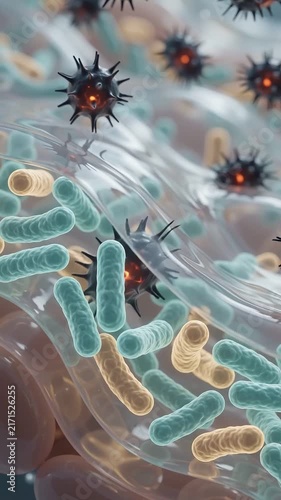 Gut Microbiome Imbalance, Pathogen and Diverse Bacteria Interaction in Intestinal Environment, Microorganism Diversity, Digestive Health, Disease Research, and Biological Complexity