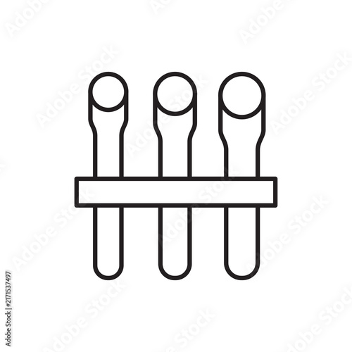 Cuadro en lienzo Minimalist line art icon of a set of drive hole punches organized on a rack