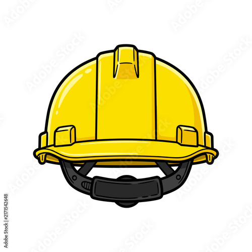 Yellow Hard Hat Safety Helmet Icon Construction Worker Protective Gear