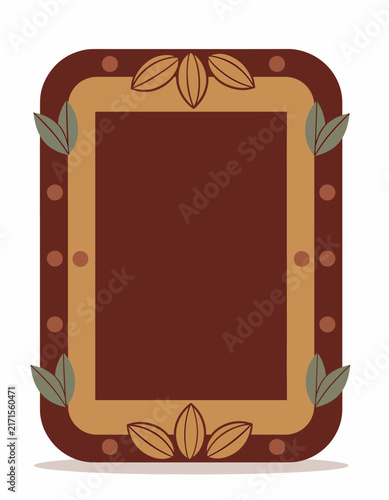 Golden ornate frame with deep red velvet interior and decorative flourishes.