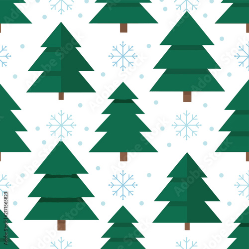Green Christmas tree icons on a white dotted background.