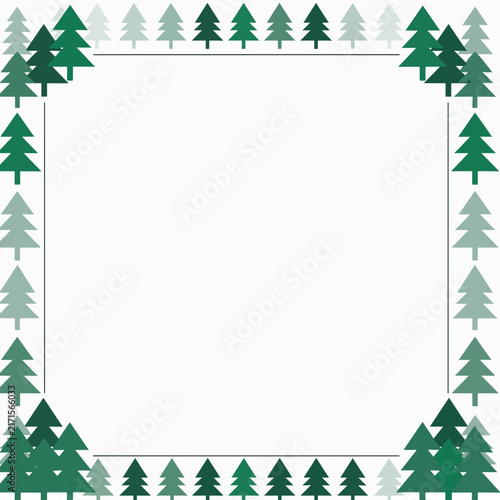 Green Christmas tree silhouette pattern on white background.