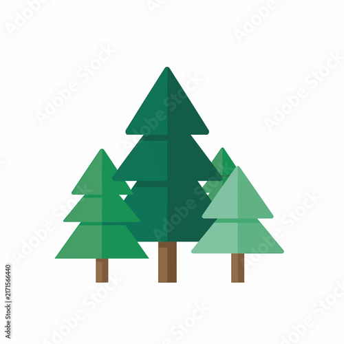 Green Christmas tree with pine cones on wooden stand.