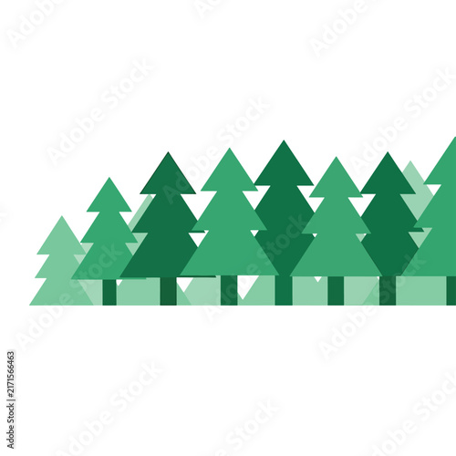 Green Christmas tree with pine needles and trunk 2.