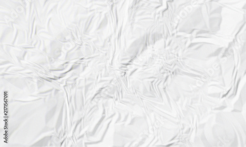 Detailed White Wrinkled Fabric and Paper Texture