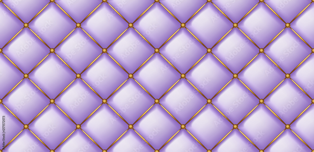 Naklejka premium Quilted background. Upholstery quilted background. Quilted leather texture background. Seamless texture quilted background. Vector illustration