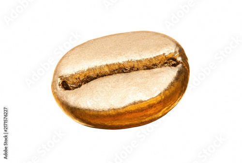 Photography Single Shiny Golden Coffee Bean