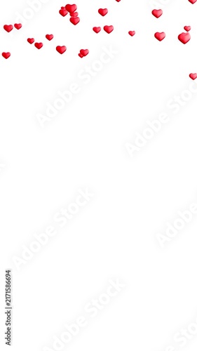 Red heart emoji floating upward on white background, Valentine's Day love animation loop, vertical video, media social