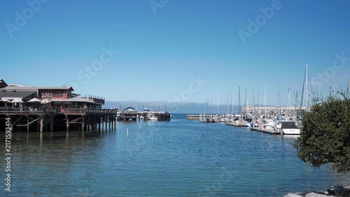 View of Monterey Bay, California with city
