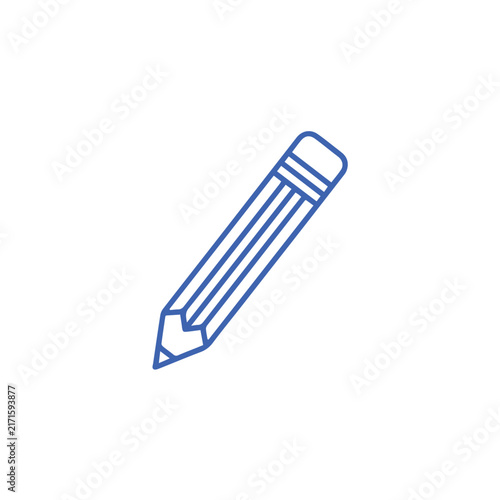vector illustration of blue pencil