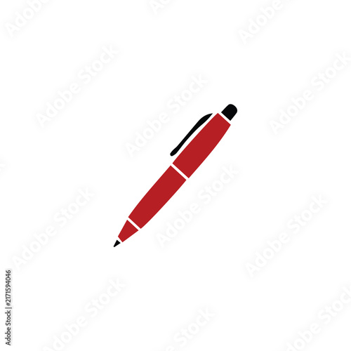 red pencil isolated on transparent background