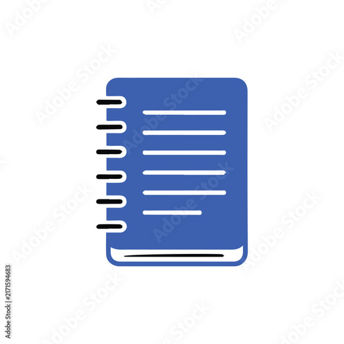 vector blue note book icon