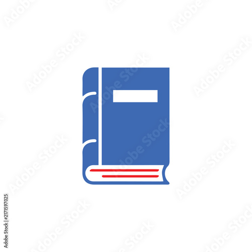 vector illustration of a blue book