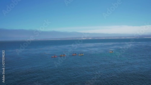 kayaks in ocean