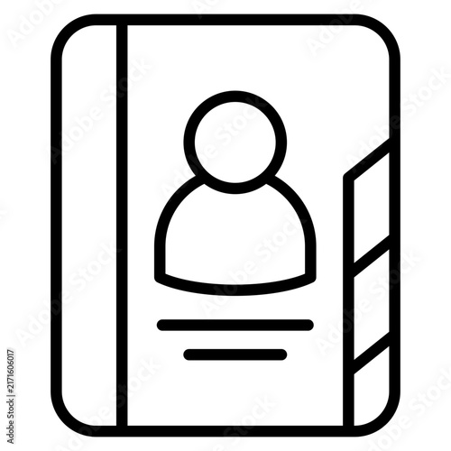 Address Book Icon Element For Design