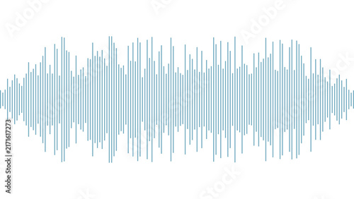 Foto Blue sound wave vector isolated on transparent background