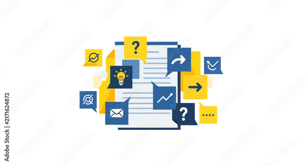 Fototapeta premium Business Strategy Planning and Communication Concept Illustration