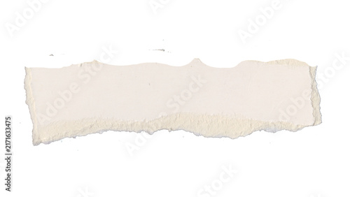 ripped torn paper edges isolated with clipping path on black background