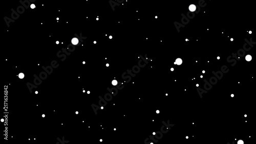 Foto Falling Snow Overlay on Black Background Winter Compositing Element