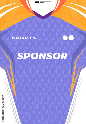 Editable sports jersey with seamless pattern, Sports Jersey Apparel Template, Football uniform template design