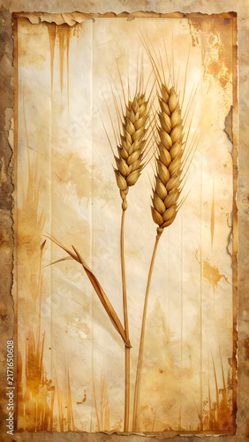 Kraft paper background with grease stains and torn edges showcasing a rustic packaging vibe generative AI