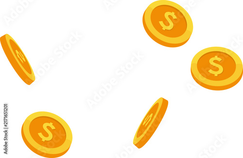 Coin Investment Illustration for Financial Growth, Wealth Management, Savings, Profit, Business Finance, and Investment Concept Design. Vector Isolated.