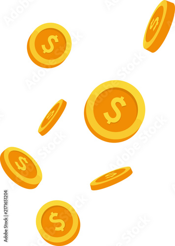 Coin Investment Illustration for Financial Growth, Wealth Management, Savings, Profit, Business Finance, and Investment Concept Design. Vector Isolated.