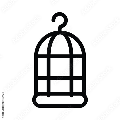 bird cage outline icon vector design good for web or mobile app