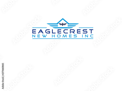 Eaglecrest new homes inc logo with eagle wings and shield emblem